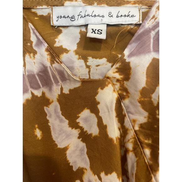 YFB (Revolve) Sweetie Midi Satin Slip Dress YOUNG FABULOUS & BROKE Size XS - Picture 4 of 5